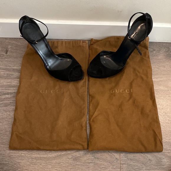 Authentic Gucci Open Toe Bamboo Heels - Picture 9 of 10